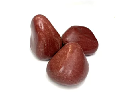 Камень Кварцит малиновый (шлифованный, коробка 10 кг, фракция 70-150 мм)